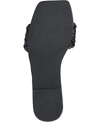 Journee Collection Women's Sawyerr Braided Single Band Flat Sandals