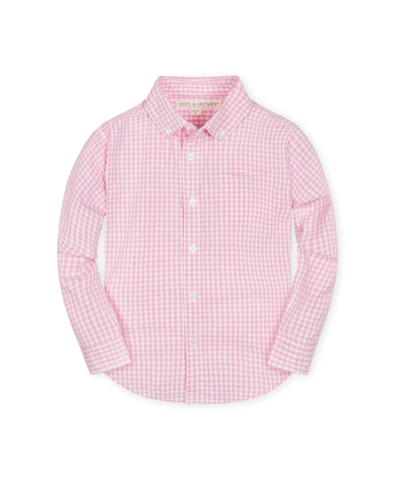 Hope & Henry Baby Boys Stretch Poplin Long Sleeve Button Down Shirt