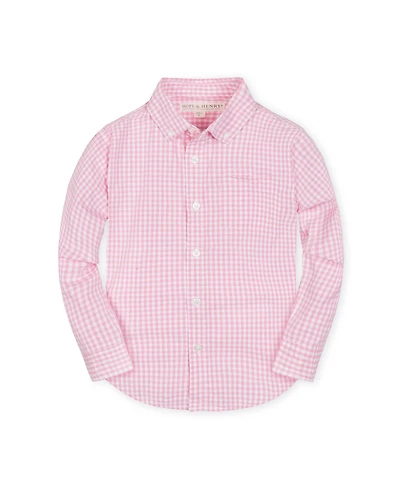 Hope & Henry Baby Boys Stretch Poplin Long Sleeve Button Down Shirt