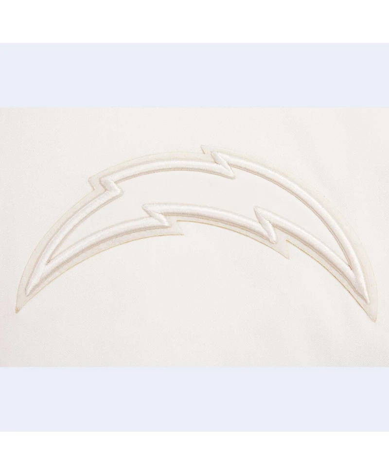 Men's Pro Standard Cream Los Angeles Chargers Neutral Full-Zip Jacket