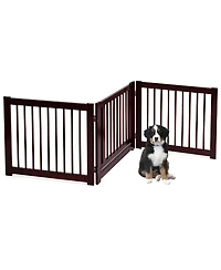 24 Inch Configurable Folding 3 Panel Wood Dog Fence