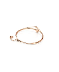 Swarovski Swan, Black, Rose Gold-Tone Iconic Swan Bangle Bracelet