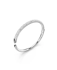 Swarovski Snow Pave, White, Rhodium Plated or Rose Gold-Tone Meteora Bangle Bracelet