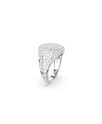 Swarovski White, Rhodium Plated Meteora Cocktail Ring