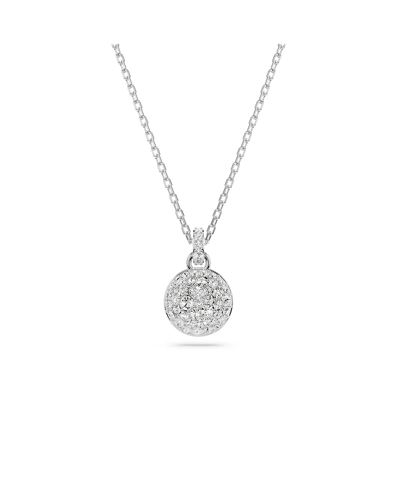 Swarovski White, Rhodium Plated or Gold-Tone or Rose-Gold Tone Meteora Pendant Necklace