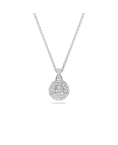 Swarovski White, Rhodium Plated or Gold-Tone or Rose-Gold Tone Meteora Pendant Necklace