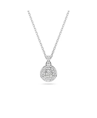 Swarovski White, Rhodium Plated or Gold-Tone or Rose-Gold Tone Meteora Pendant Necklace