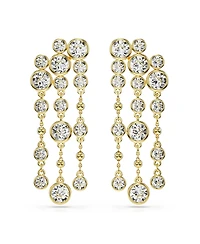 Swarovski Round Cut, Chandelier, White, Gold-Tone Imber Drop Earrings
