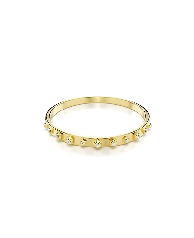 Swarovski Mixed Round Cuts, White, Gold-Tone Numina Bangle Bracelet