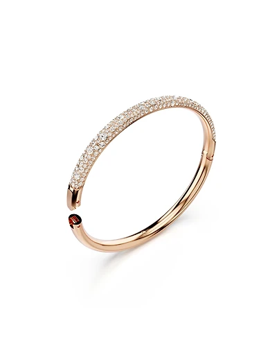 Swarovski Snow Pave, White, Rhodium Plated or Rose Gold-Tone Meteora Bangle Bracelet