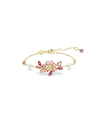 Swarovski Mixed Cuts, Flower, Pink, Gold-Tone Gema Bracelet