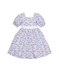 Hope & Henry Girls' Short Sleeve Puff Party Dress