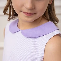 Hope & Henry Girls' Peter Pan Collar Seersucker Dress