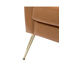 Modern Faux Leather Accent Chair for Living Room Bedroom