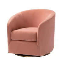 Swivel Accent Chair with Gold Metal Base for Living Room Nursery