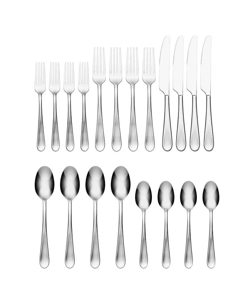 Oneida Grant 20 Piece Everyday Flatware Set, Service for 4