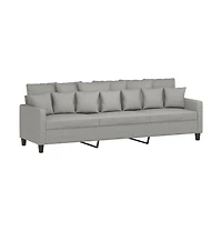vidaXL 3-Seater Sofa Light Gray 82.7" Fabric