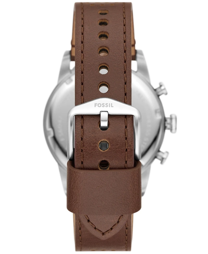 Fossil Men's Sport Tourer Chronograph Brown LiteHideLeather Watch 42mm