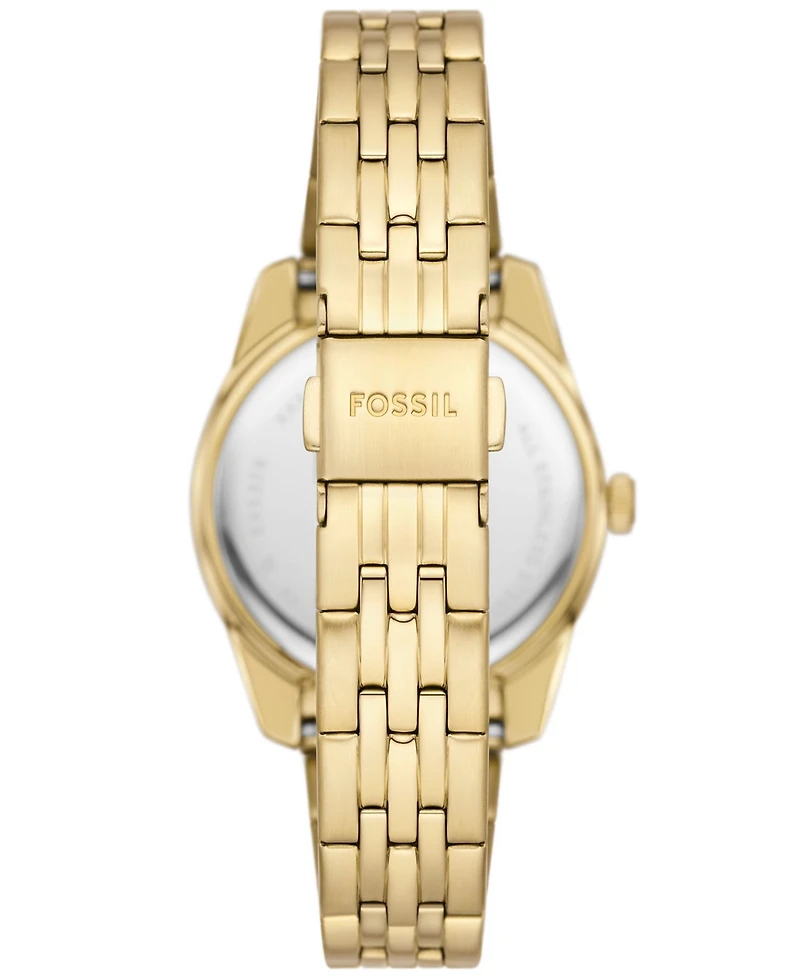 Fossil Women's Scarlette Three-Hand Date Gold-Tone Stainless Steel Watch 32mm