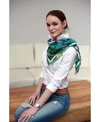 Jessie Zhao New York Silk Scarf of Summer Forest Imagination