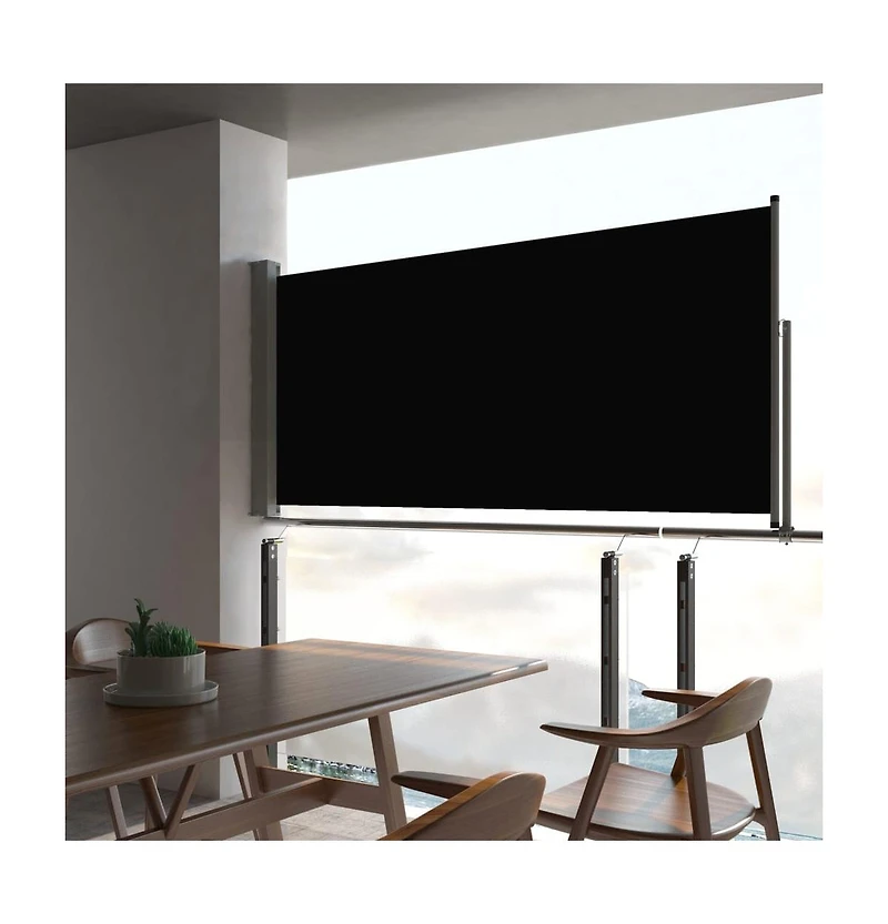 Patio Retractable Side Awning 23.6"x118.1