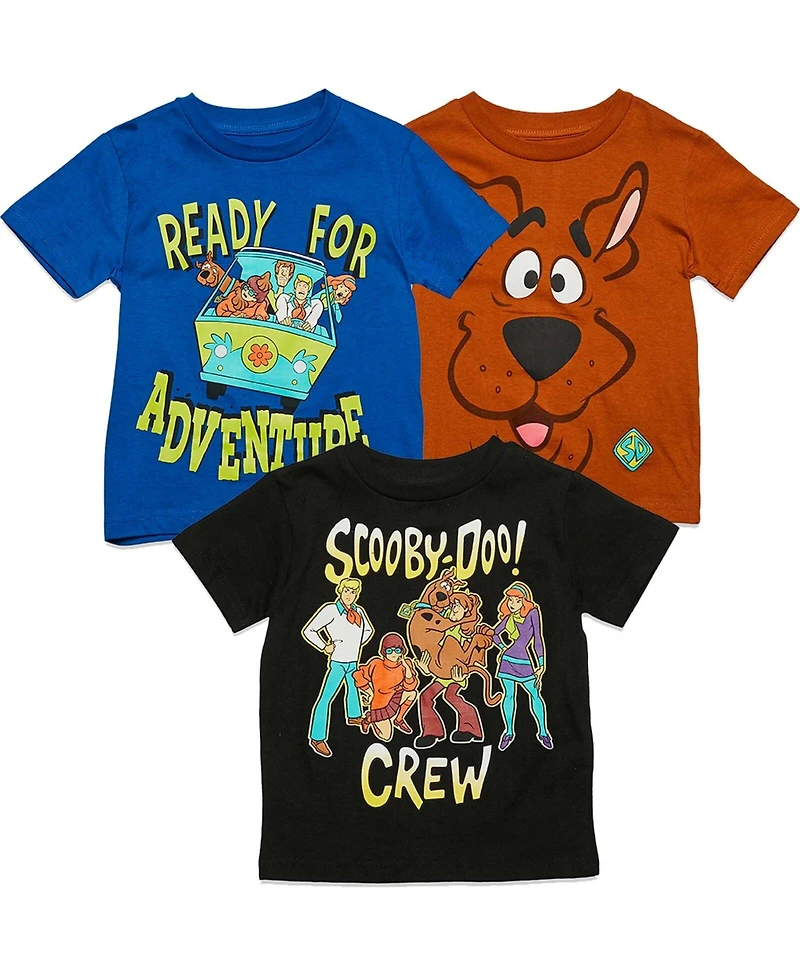 Scooby Doo Scooby-Doo Boys 3 Pack Short Sleeve T-Shirt Toddler|Child