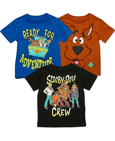 Scooby Doo Scooby-Doo Boys 3 Pack Short Sleeve T-Shirt Toddler|Child