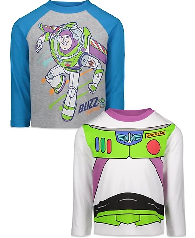 Disney Toddler Boys Toy Story Cars Lion King Guard Mickey Mouse 2 Pack Cosplay Long Sleeve T-Shirts to