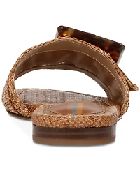 Sam Edelman Women's Bambi Raffia Buckle Slide Sandals