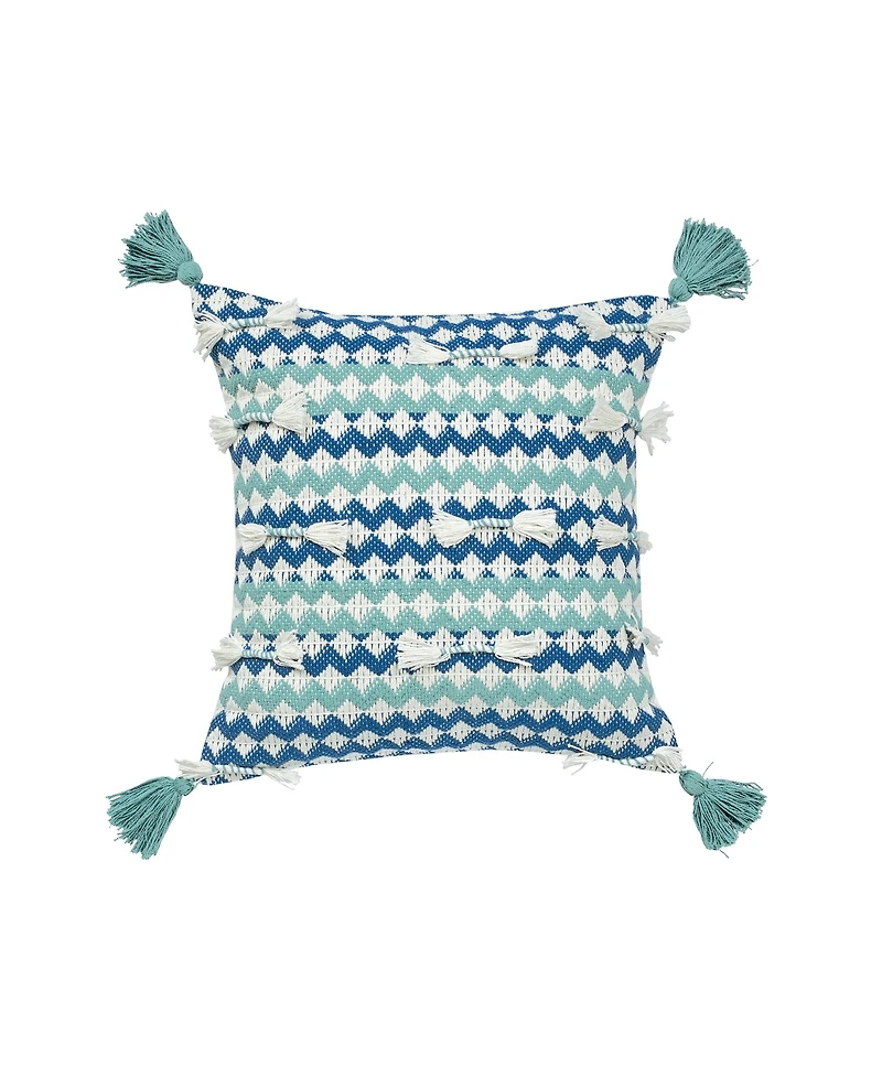 Jensen Surf Woven Tasseled Pillow Decor Decoration Throw Pillow For Couch Chair Living Room Bedroom