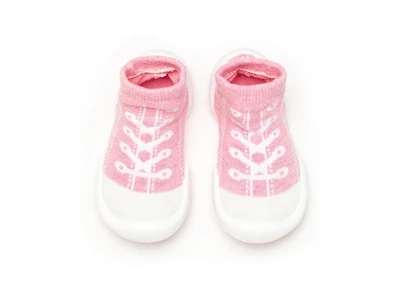 Komuello Infant Girl Breathable Washable Non-Slip Sock Shoes Sneakers - Pink