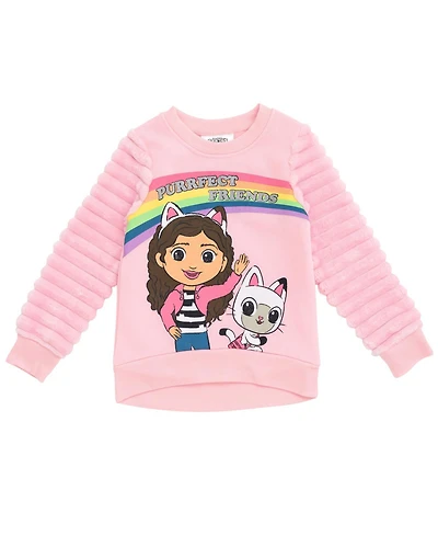 Gabby's Dollhouse Toddler Girls Dreamworks Gabbys Pandy Paws Fleece Fur Sweatshirt