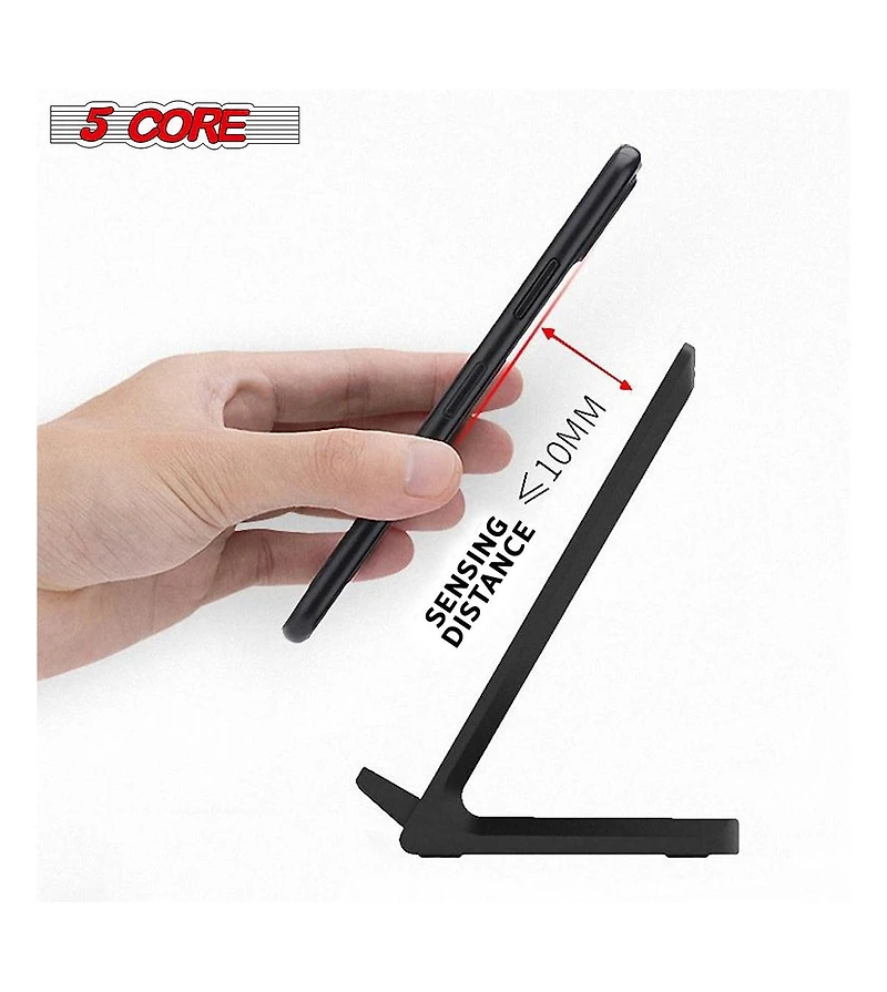 5 Core Wireless Charge, 10W Max Wireless Charging Stand, Qi Wireless Charging Stand Compatible with All Smart Phones, Samsung Galaxy S21 S20 S10 S9 S8