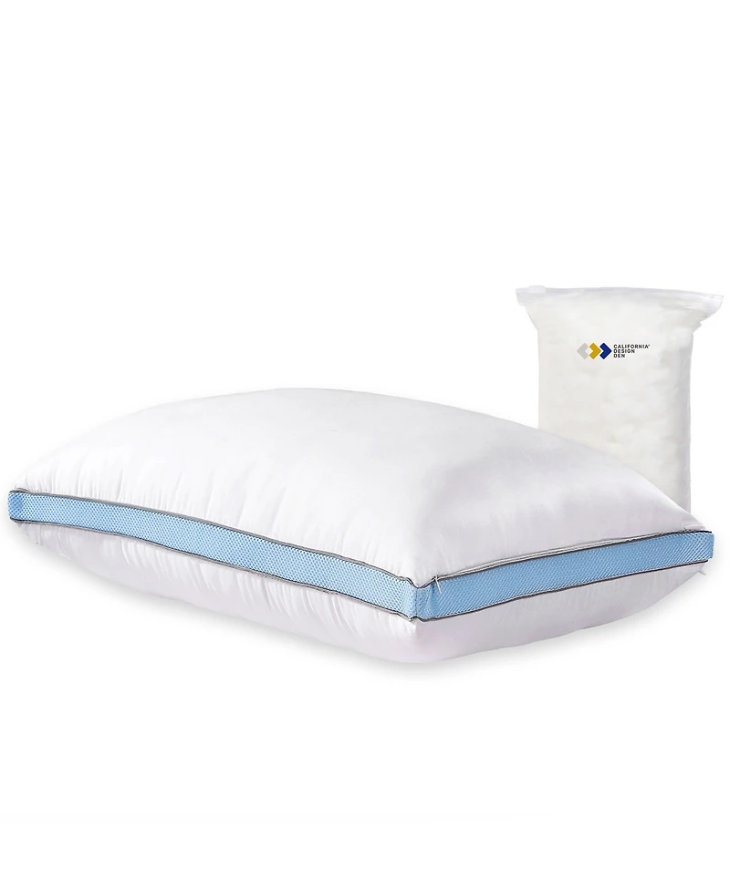 Luxury Bed Pillow for Sleeping, Adjustable Memory Foam, Medium-Firm by California Design Den King