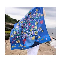 Jessie Zhao New York Silk Scarf of Night Flowers