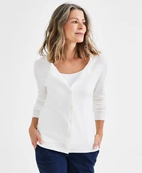 Style Co Womens Button Up Cardigan Pxs 4x Created For Macys