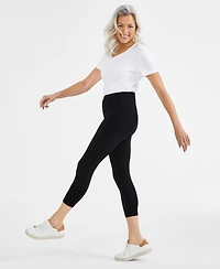 Style & Co Women's High Rise Cropped Pull-On Leggings, Created for Macy's