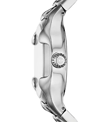 Diesel Men's Vert Three Hand Date Silver-Tone Stainless Steel Watch 44mm