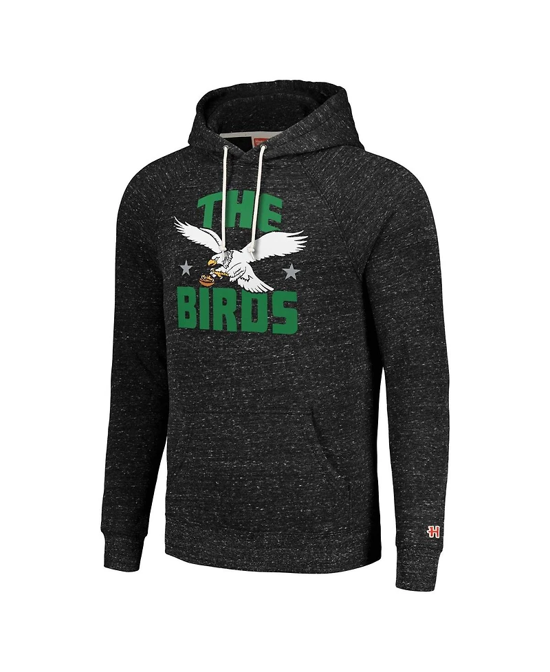 Men's and Women's Homage Charcoal Philadelphia Eagles Hyperlocal Raglan Pullover Hoodie