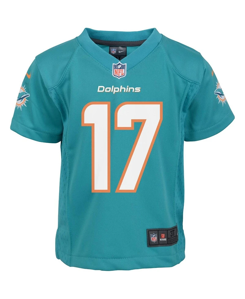 Infant Boys and Girls Nike Jaylen Waddle Aqua Miami Dolphins Player Game Jersey