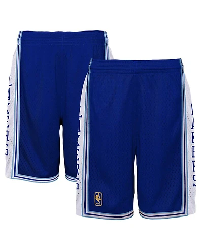 Big Boys Mitchell & Ness Royal Los Angeles Lakers Hardwood Classics Swingman Shorts