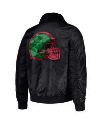 Men's Starter x Ty Mopkins Black Cleveland Browns History Month Satin Full-Zip Jacket