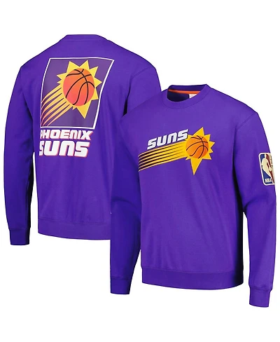 Men's Mitchell & Ness Purple Phoenix Suns Hardwood Classics There and Back Pullover Sweatshirt