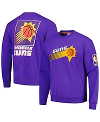 Men's Mitchell & Ness Purple Phoenix Suns Hardwood Classics There and Back Pullover Sweatshirt