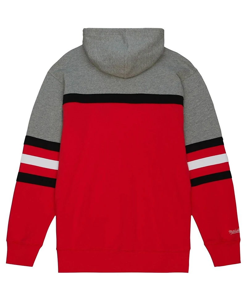 Men's Mitchell & Ness Red Maryland Terrapins Head Coach Pullover Hoodie