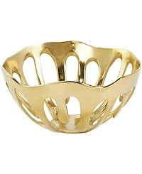 Rosemary Lane Aluminum Drip Decorative Bowl with Open Frame Design, Set of 2 - 13", 11" H