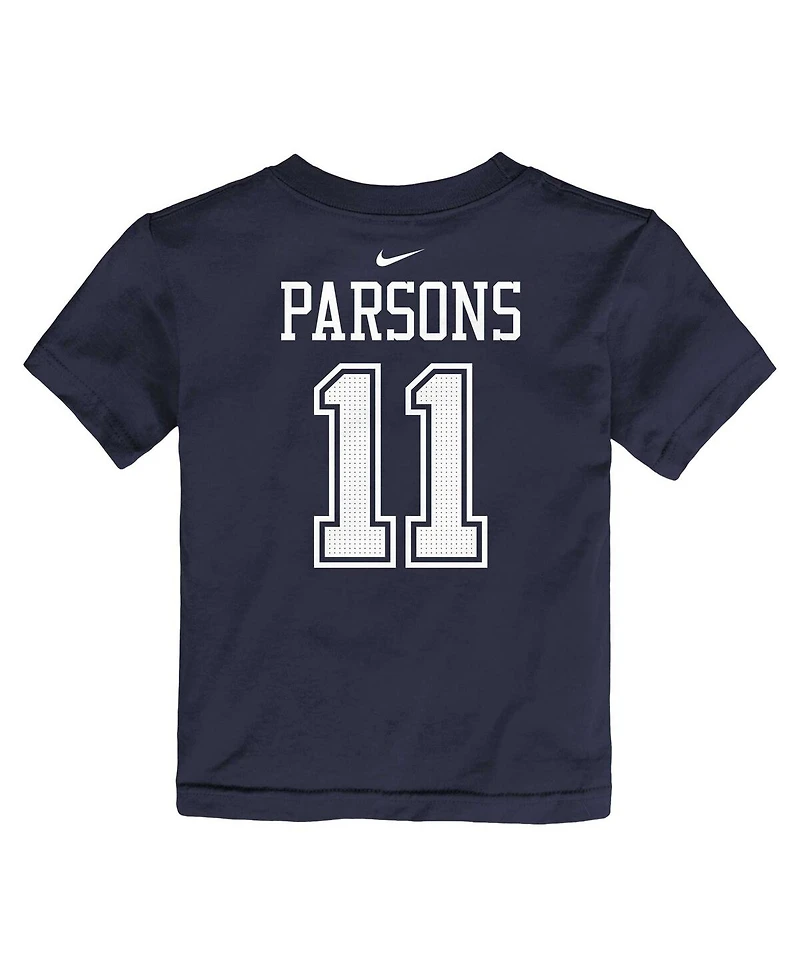 Toddler Boys and Girls Nike Micah Parsons Navy Dallas Cowboys Player Name Number T-shirt