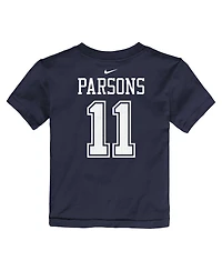 Toddler Boys and Girls Nike Micah Parsons Navy Dallas Cowboys Player Name Number T-shirt