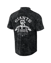 Men's Darius Rucker Collection by Fanatics Black Distressed San Francisco Giants Denim Team Color Button-Up Shirt