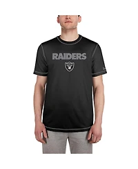 Men's New Era Black Las Vegas Raiders Third Down Puff Print T-shirt